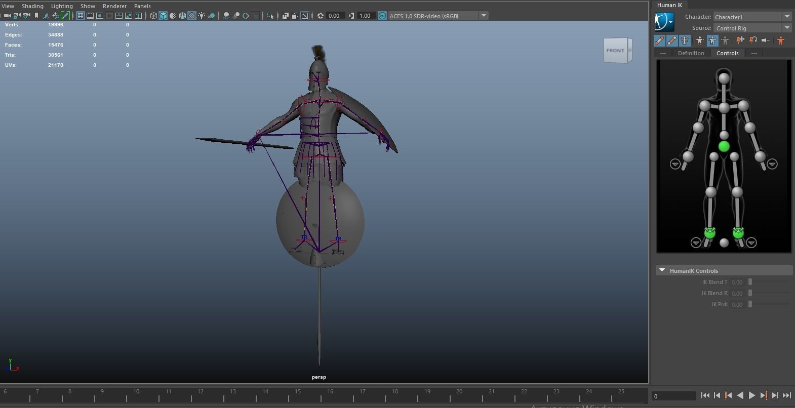 Spartan Hoplite Low-poly 3D model_25