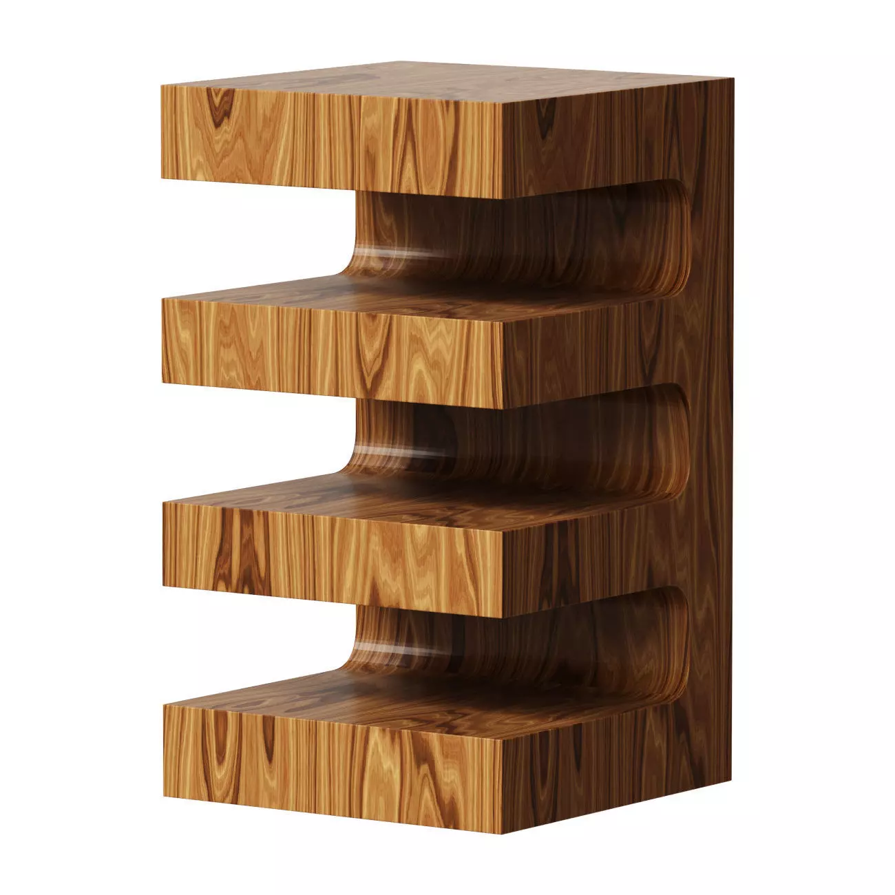 Bedside table made of solid wood Solidus 3D model_0