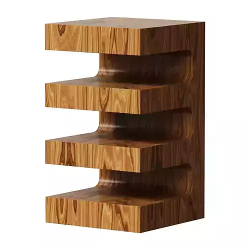Bedside table made of solid wood Solidus