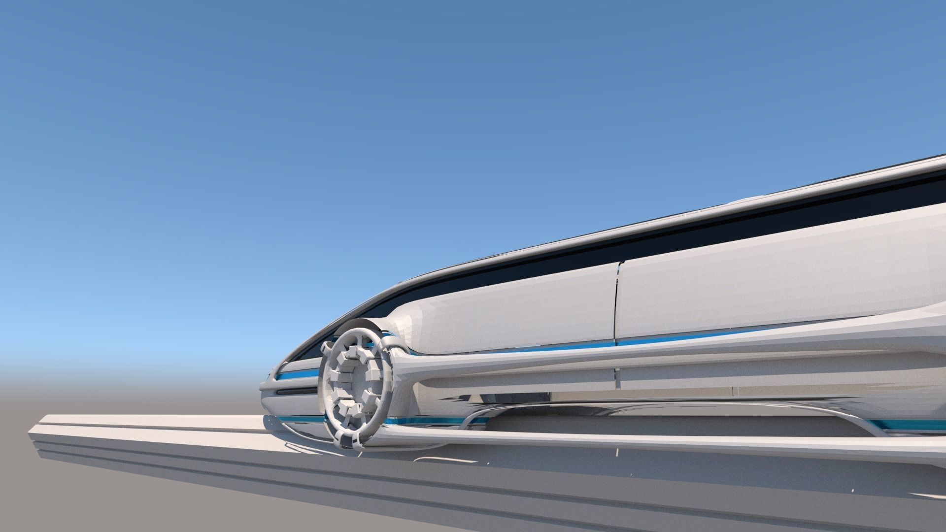 Maglev train-High-speed trains 3D model_4