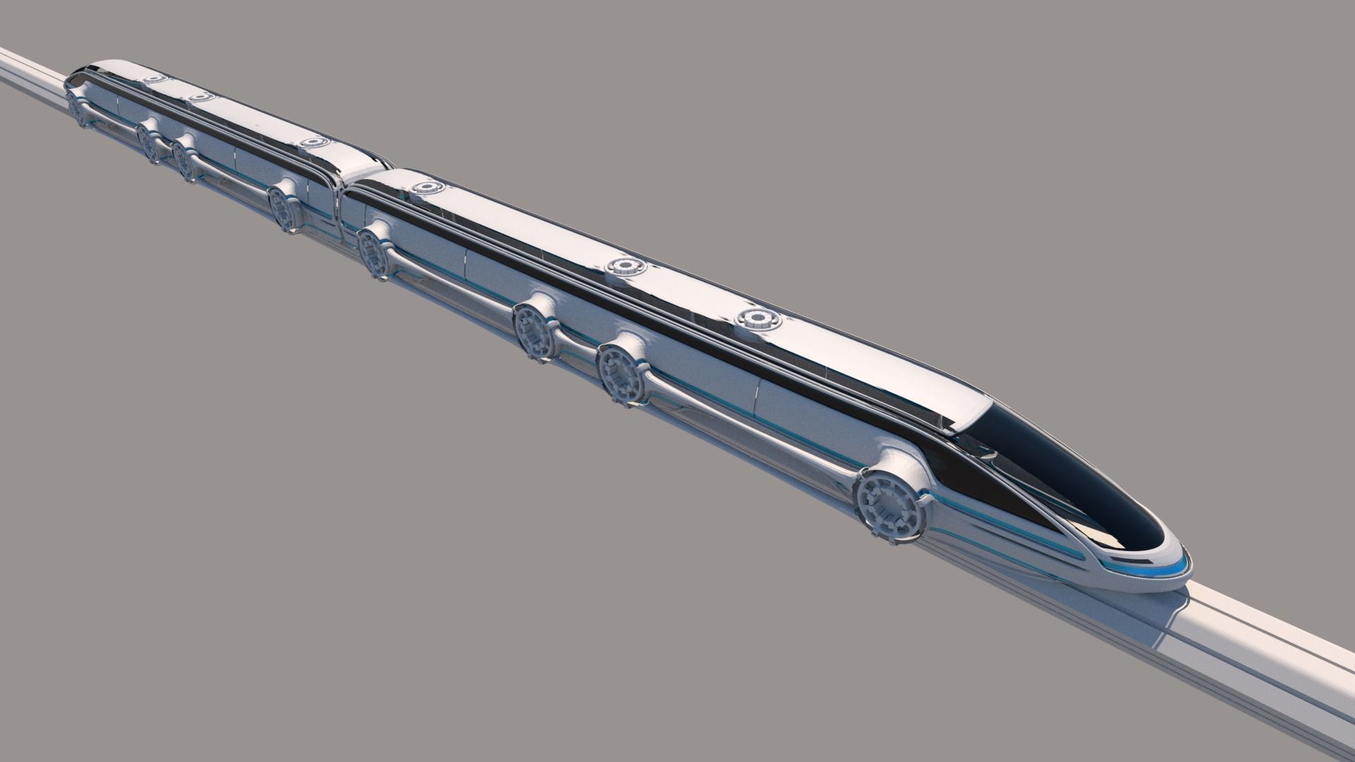 Maglev train-High-speed trains 3D model_3