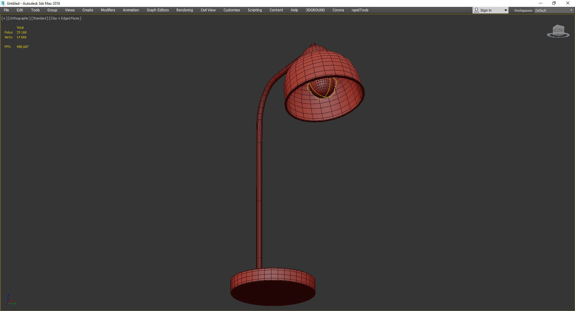 Shaner Table Lamp Low-poly 3D model_3