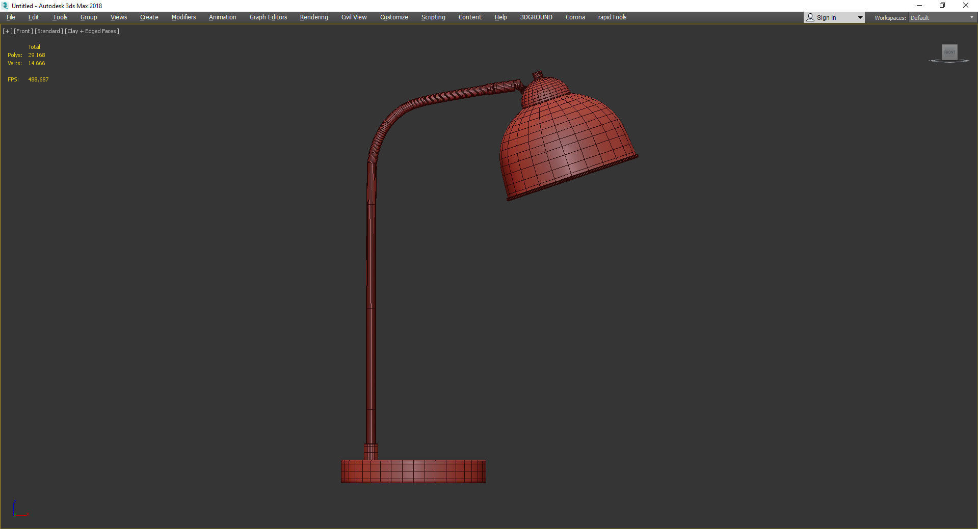 Shaner Table Lamp Low-poly 3D model_2