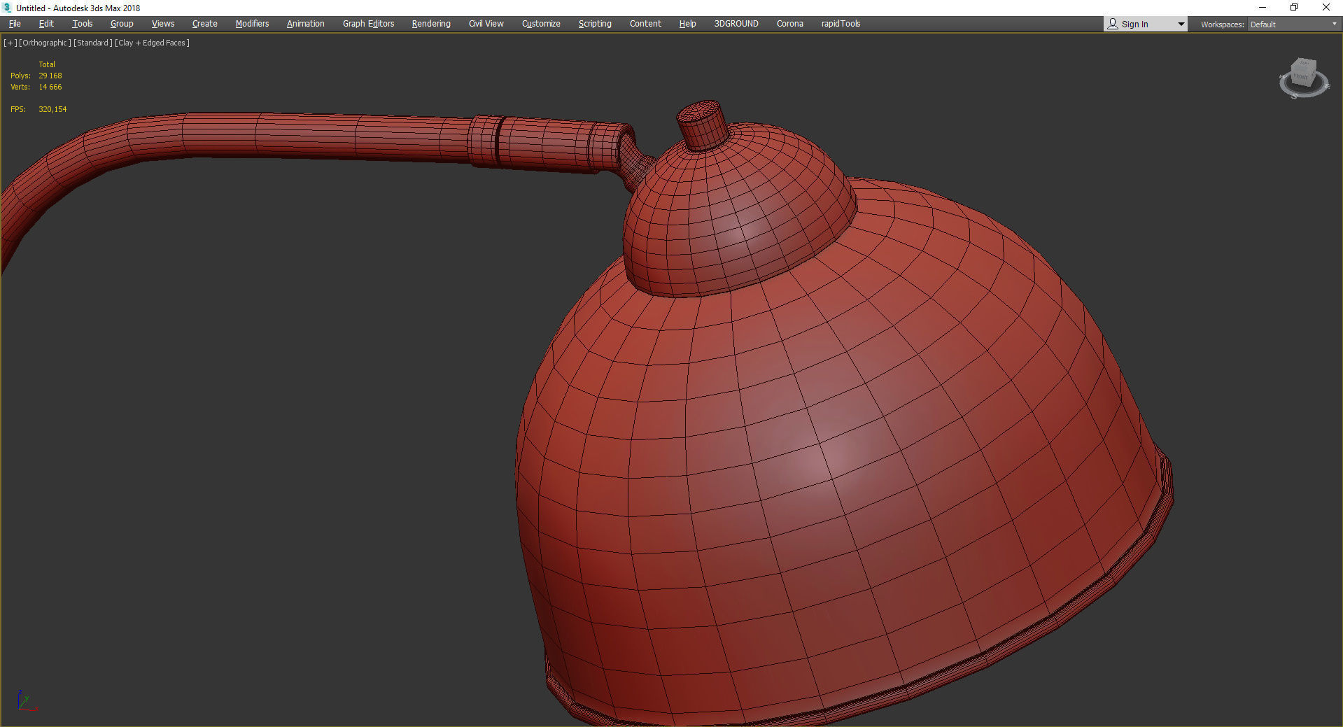 Shaner Table Lamp Low-poly 3D model_4