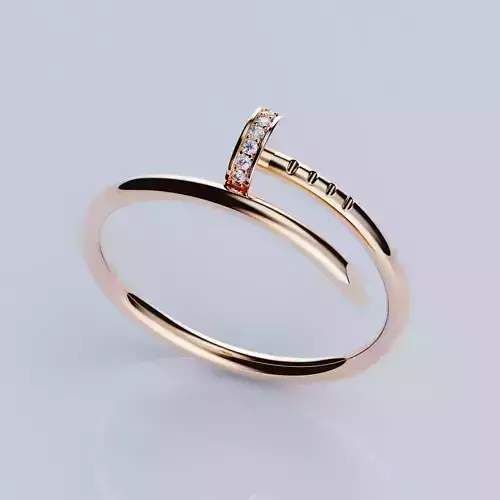 Nail Rings style All Sizes Collection 1mm stones 3D print model