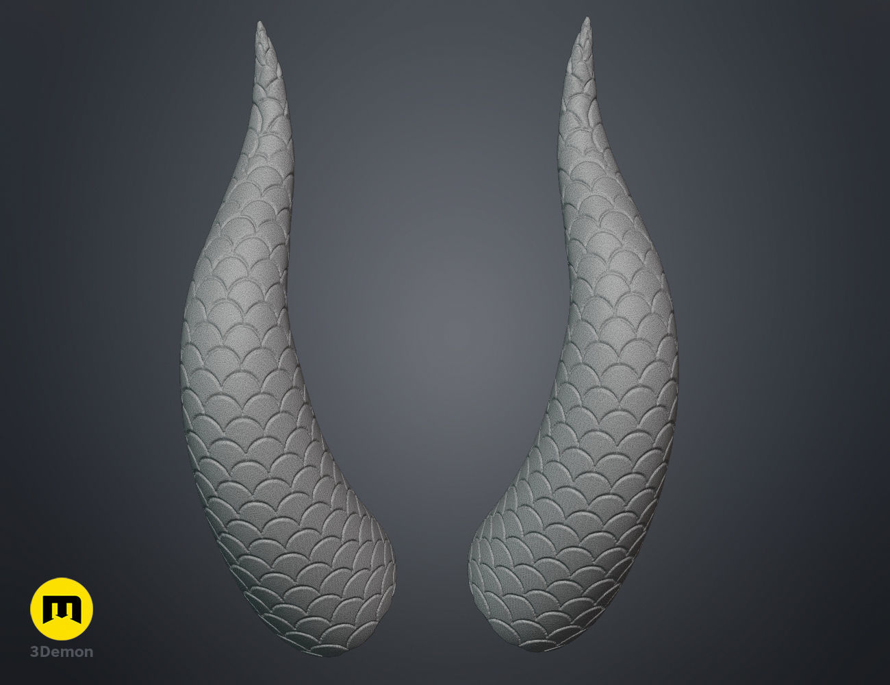 Dragon Scale Horns 3D print model_13