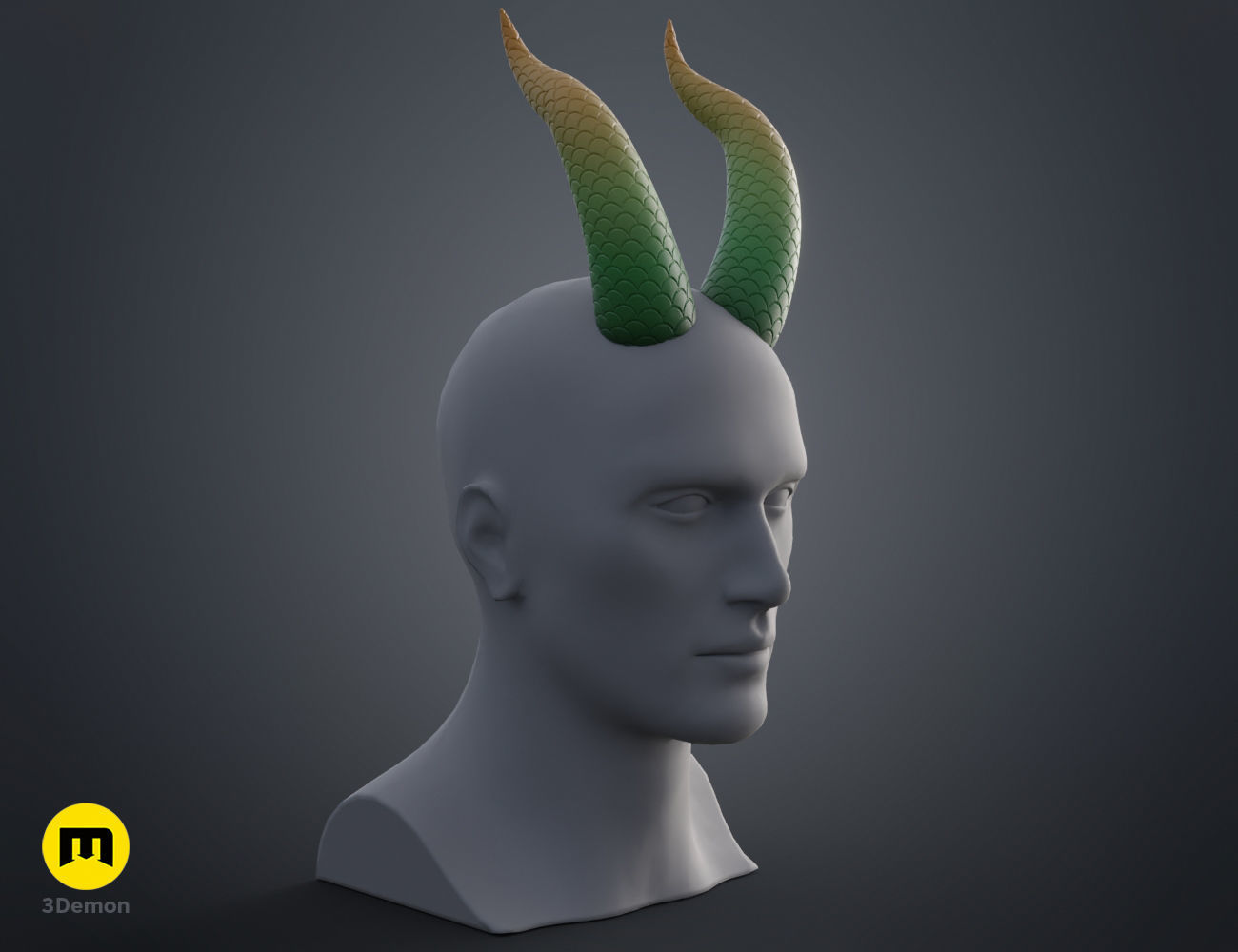 Dragon Scale Horns 3D print model_9