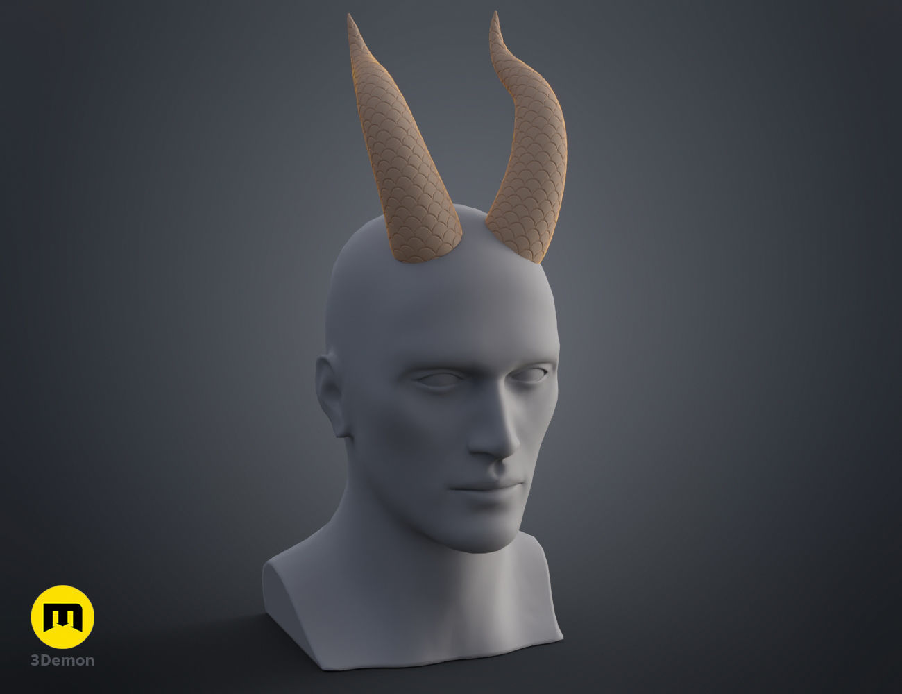 Dragon Scale Horns 3D print model_8