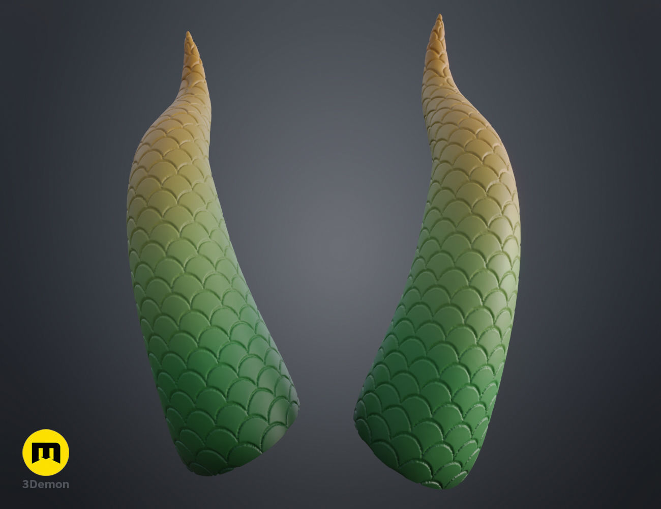 Dragon Scale Horns 3D print model_7