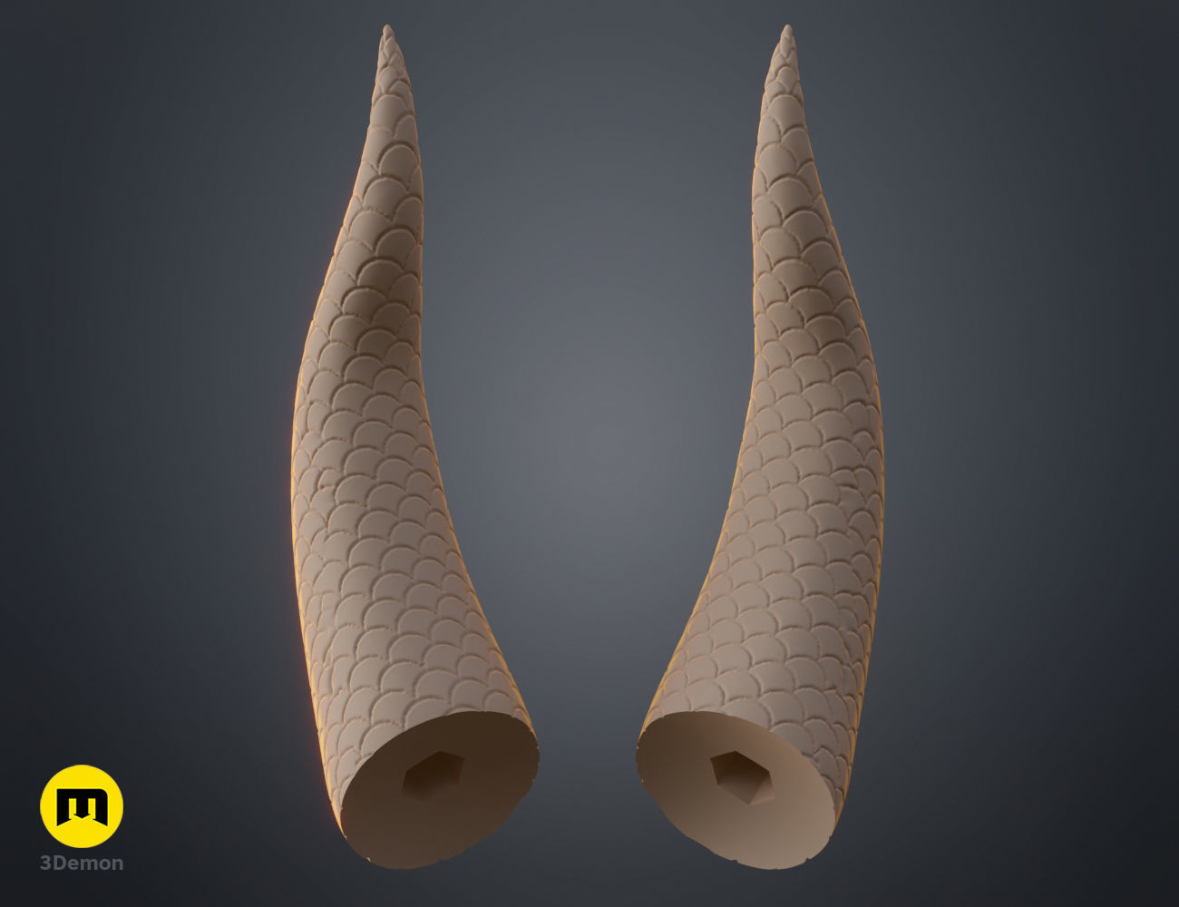 Dragon Scale Horns 3D print model_10