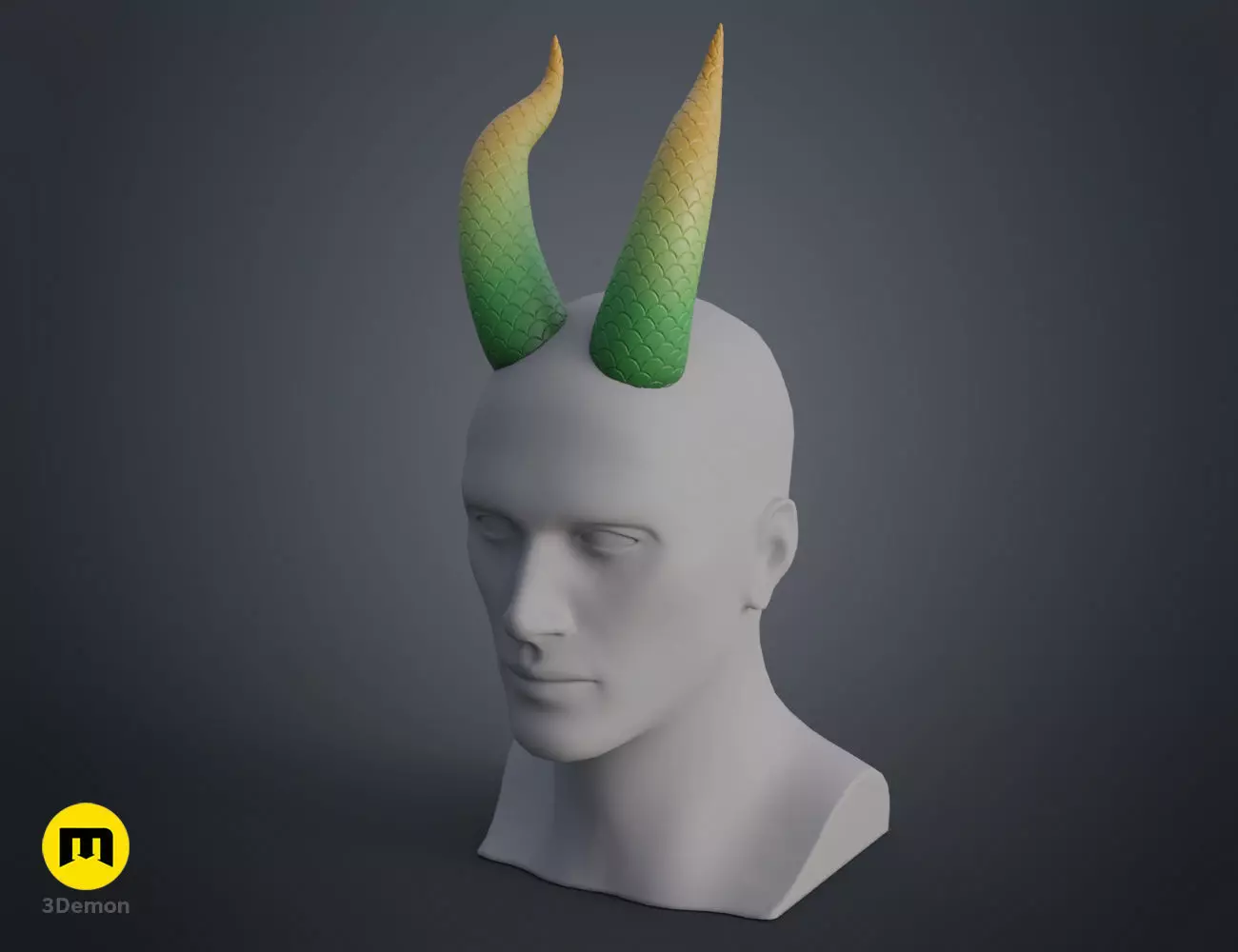 Dragon Scale Horns 3D print model_0