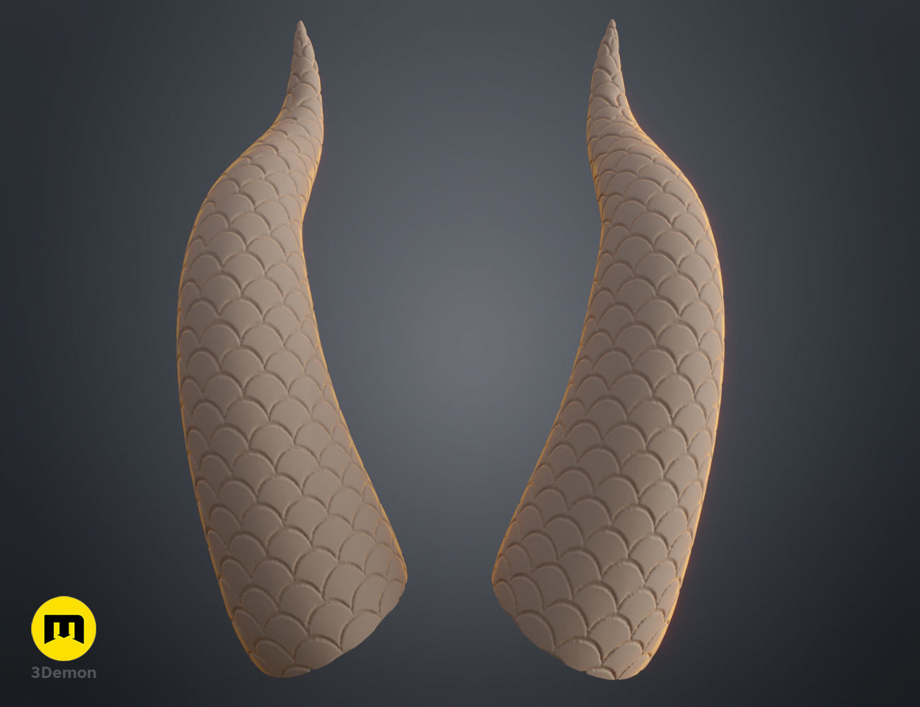 Dragon Scale Horns 3D print model_5