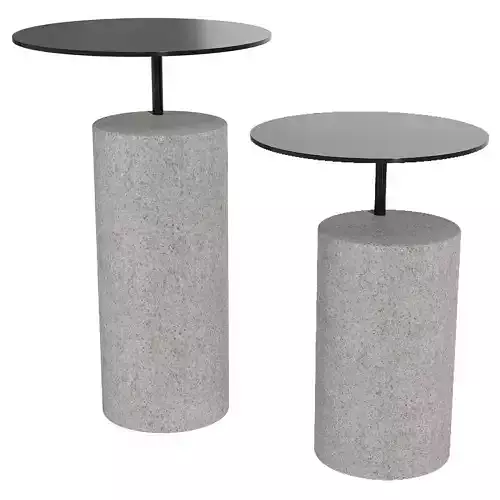 Metallic grey brutal concrete 3D model