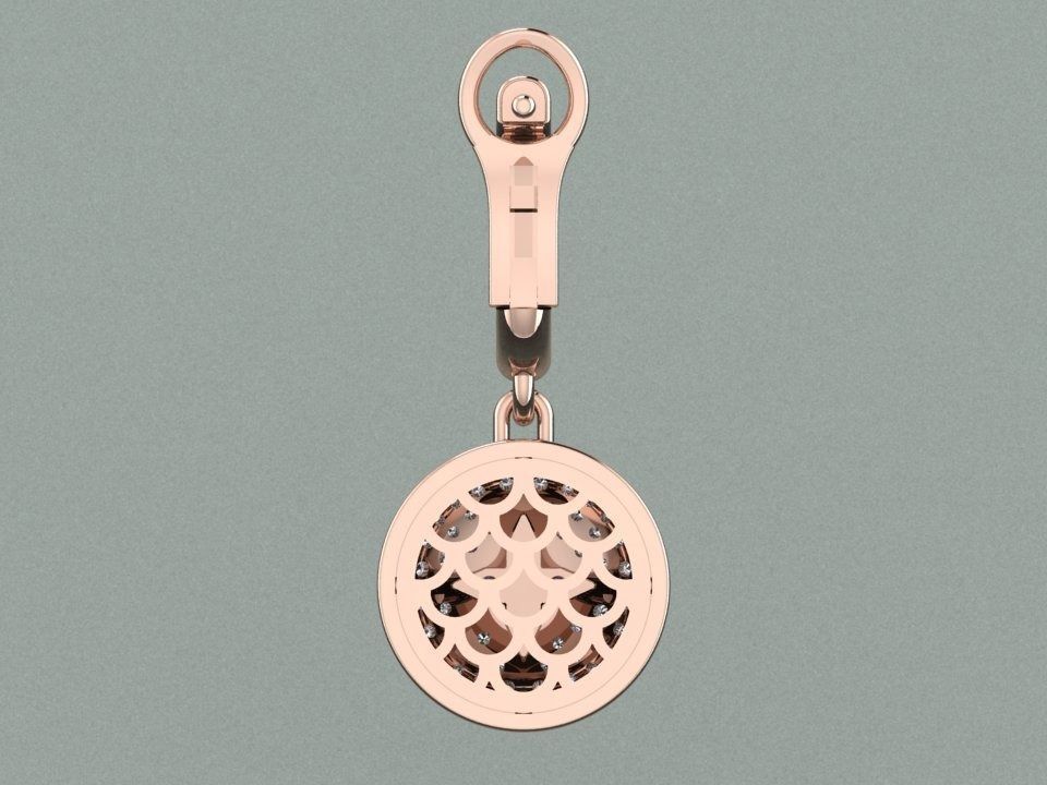louis vuitton Diamond Earring 3D print model_10