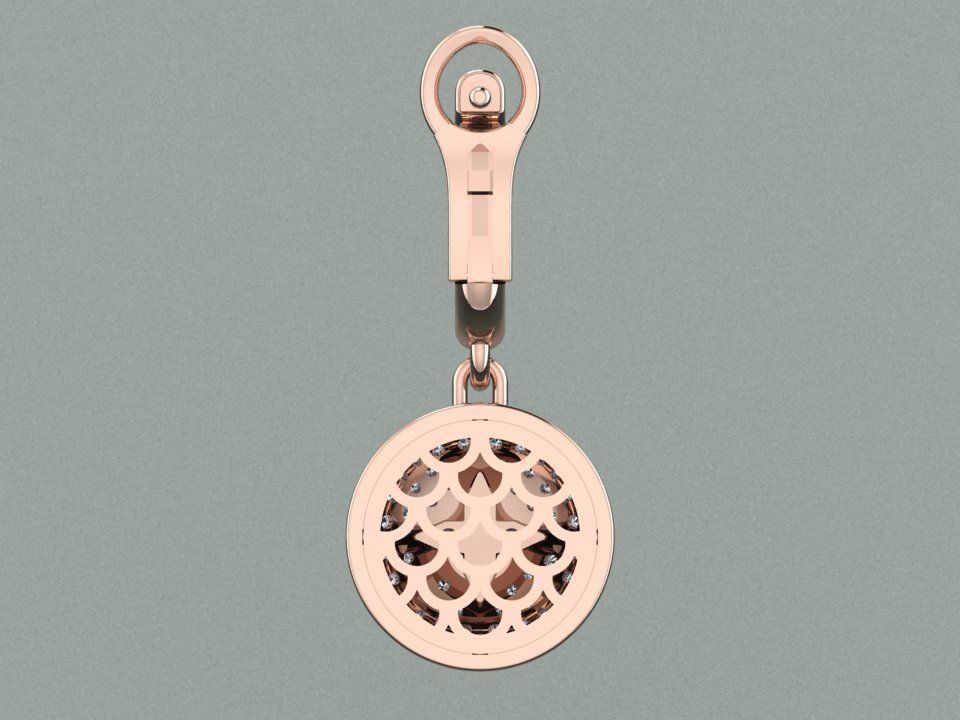 louis vuitton Diamond Earring 3D print model_3