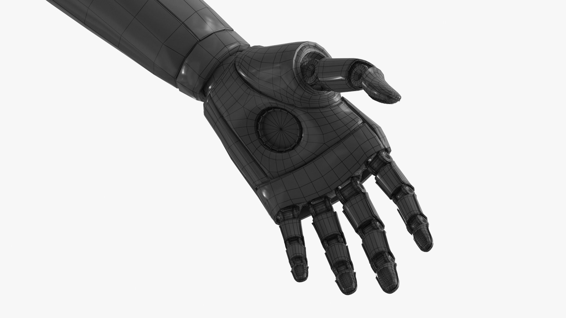 Cyborg Robot  Androgyne RIGGED Low-poly 3D model_32