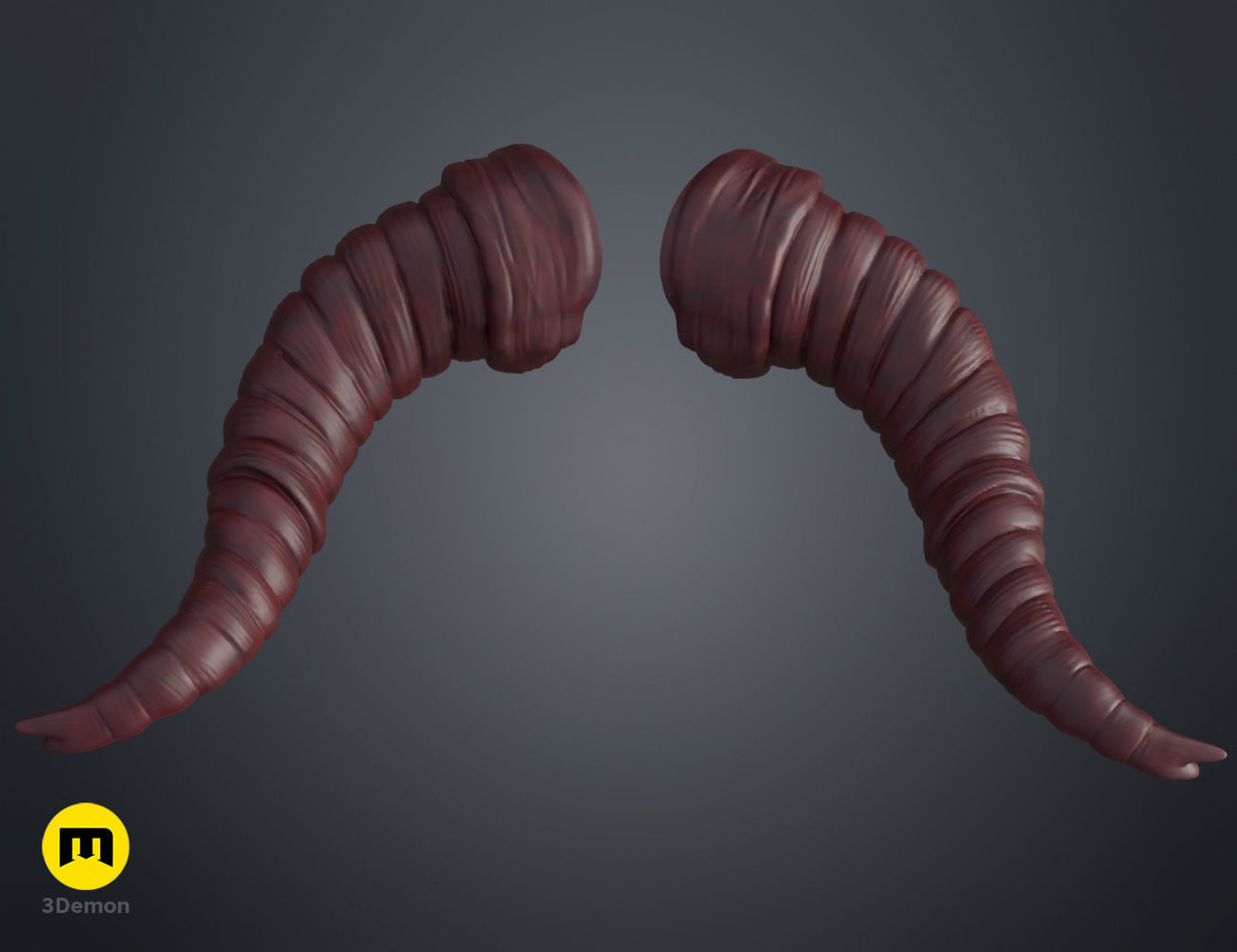 Beelzeboss Horns - Tenacious D 3D print model_3