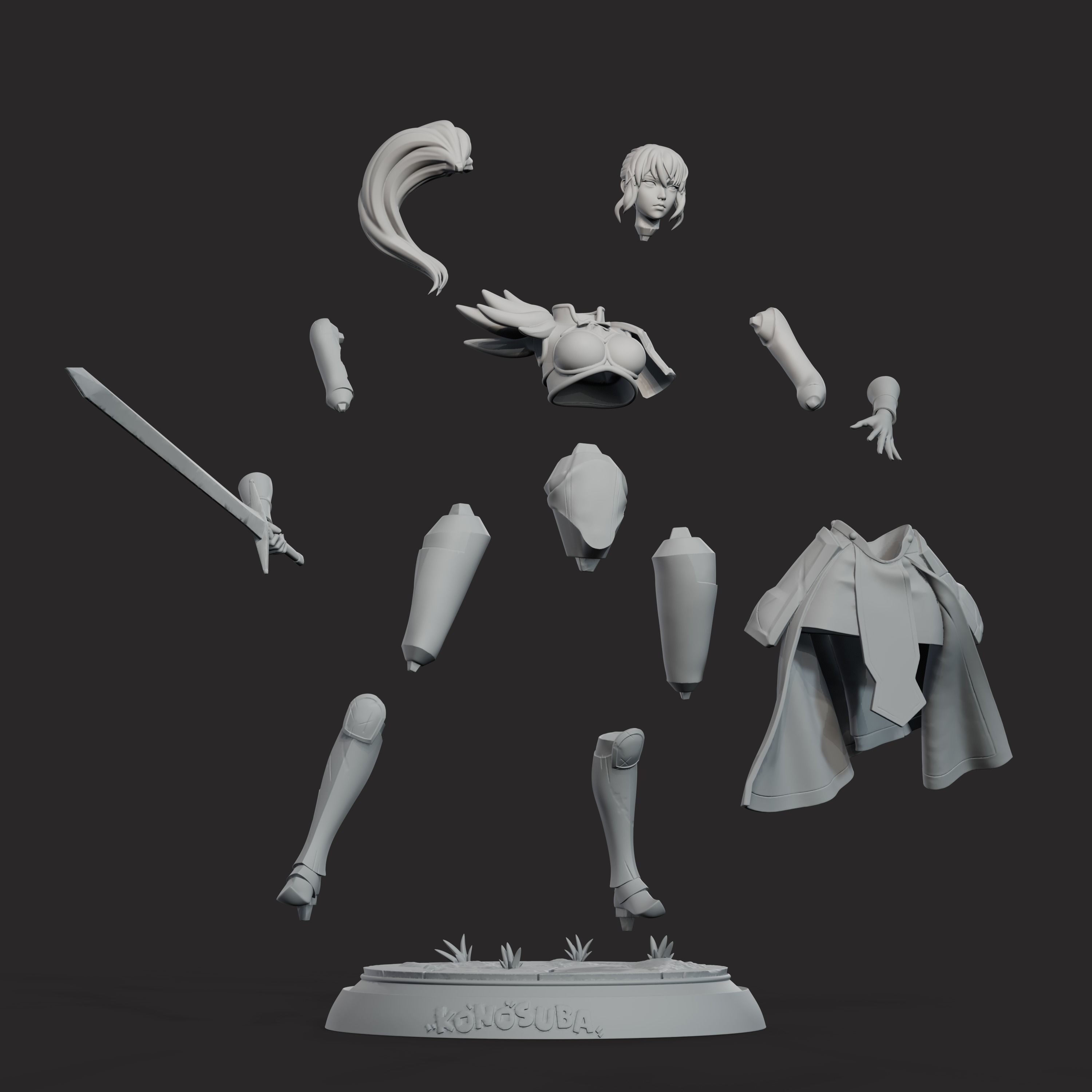 Darkness - Konosuba 3D print model_9