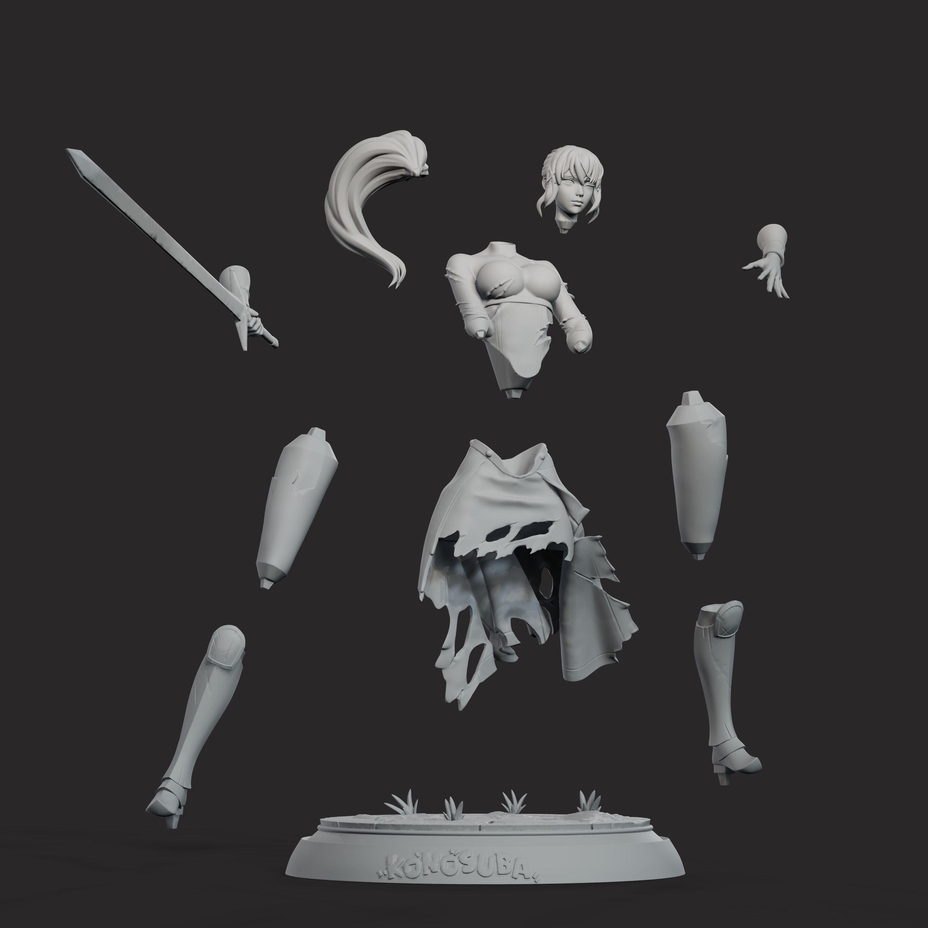 Darkness - Konosuba 3D print model_10