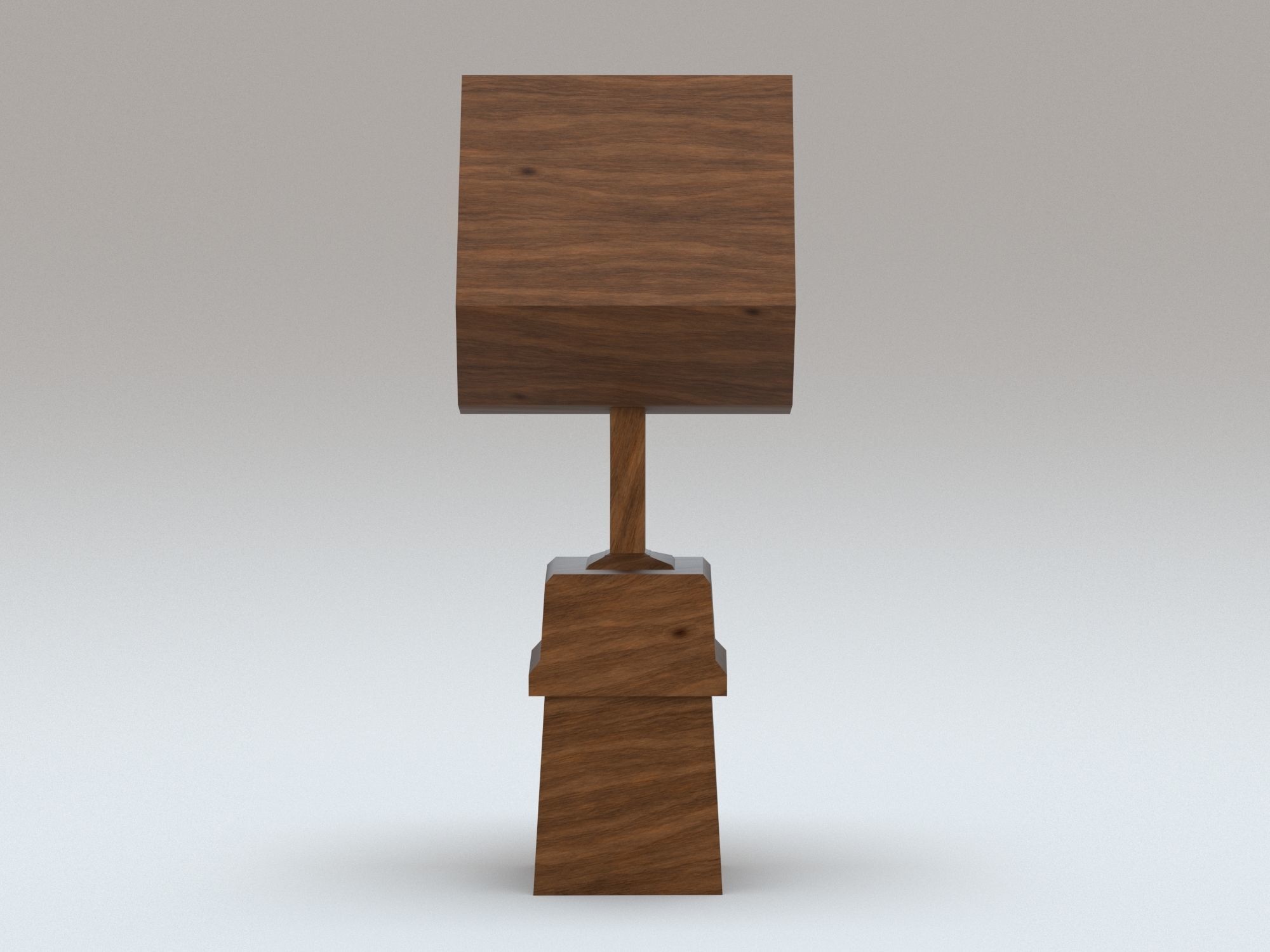Antique wooden lectern  1 Low-poly 3D model_5