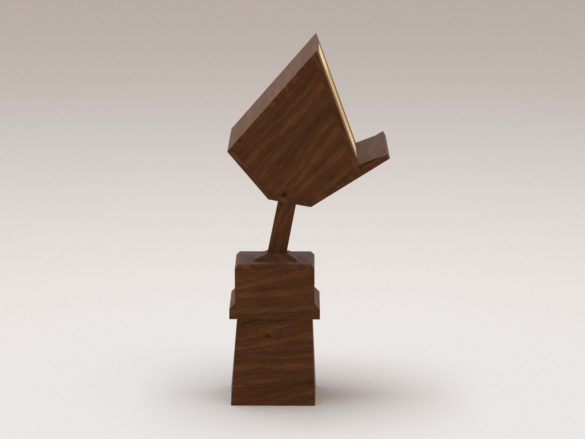 Antique wooden lectern  1 Low-poly 3D model_7