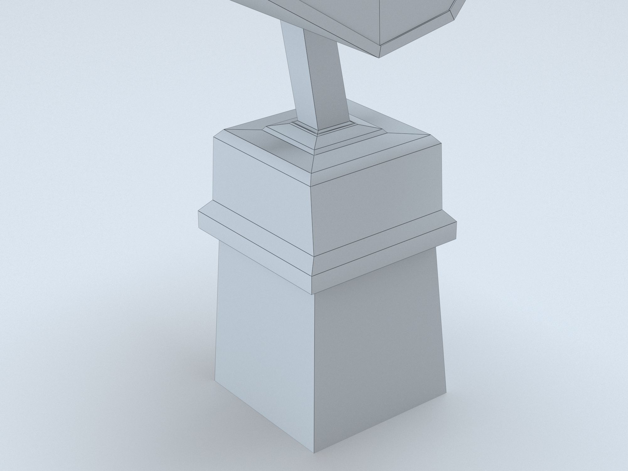 Antique wooden lectern  1 Low-poly 3D model_12