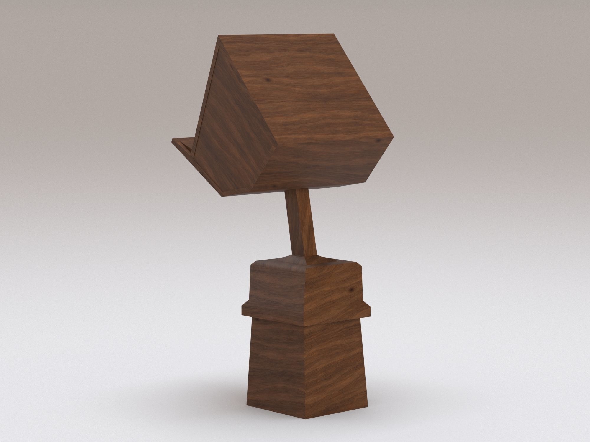 Antique wooden lectern  1 Low-poly 3D model_4