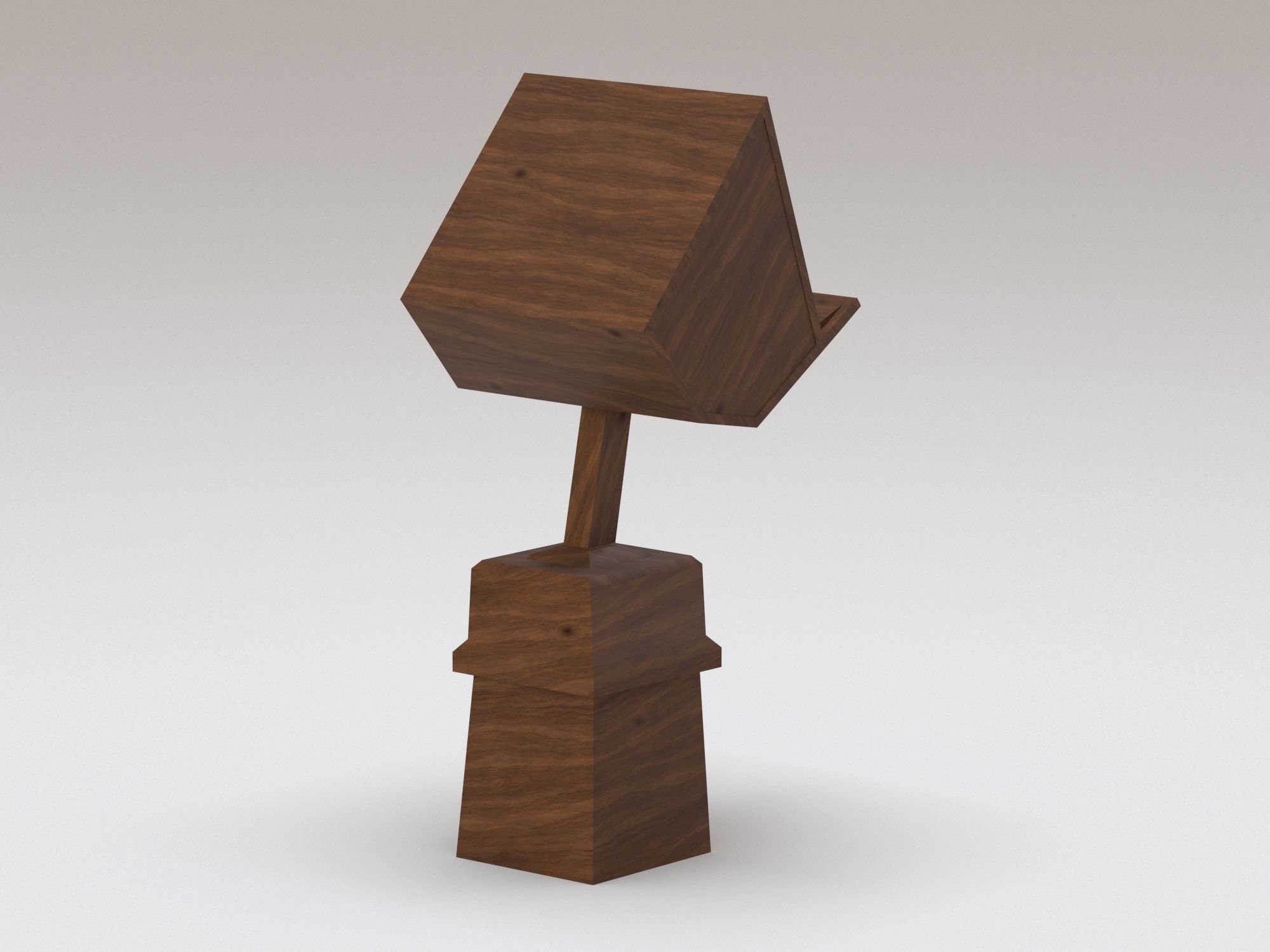 Antique wooden lectern  1 Low-poly 3D model_6