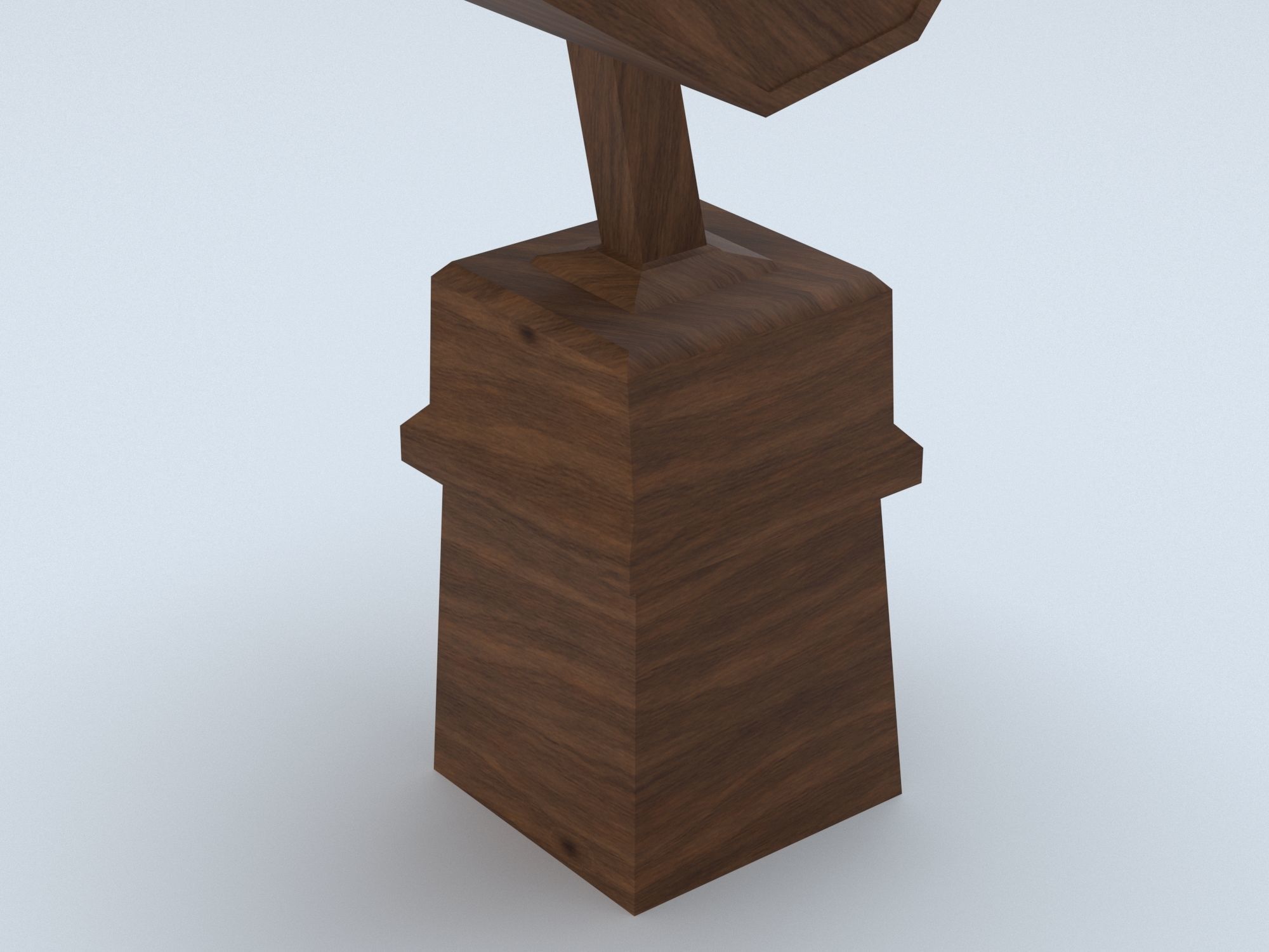 Antique wooden lectern  1 Low-poly 3D model_9