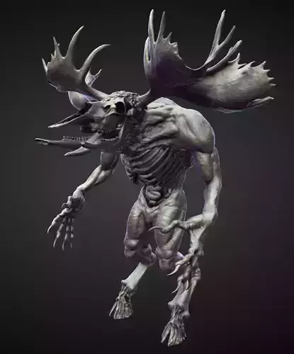 Wendigo high poly sculpt
