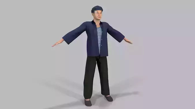 farmer avatar Low-poly 3D model