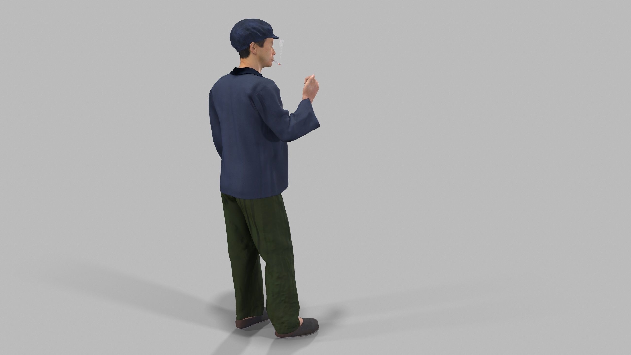 farmer avatar Low-poly 3D model_6
