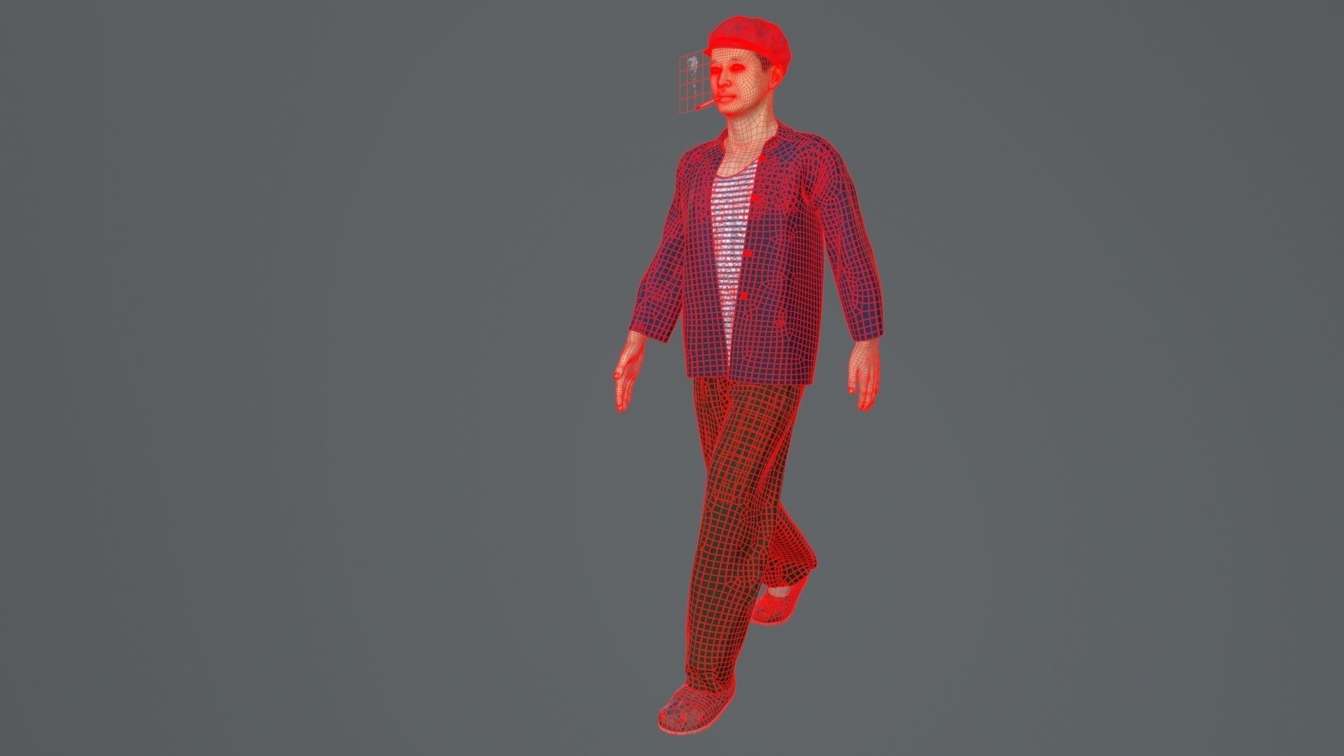 farmer avatar Low-poly 3D model_9