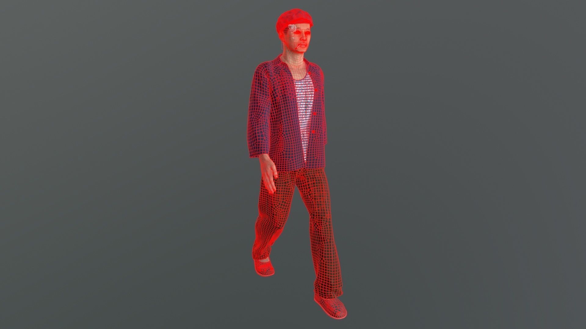 farmer avatar Low-poly 3D model_11