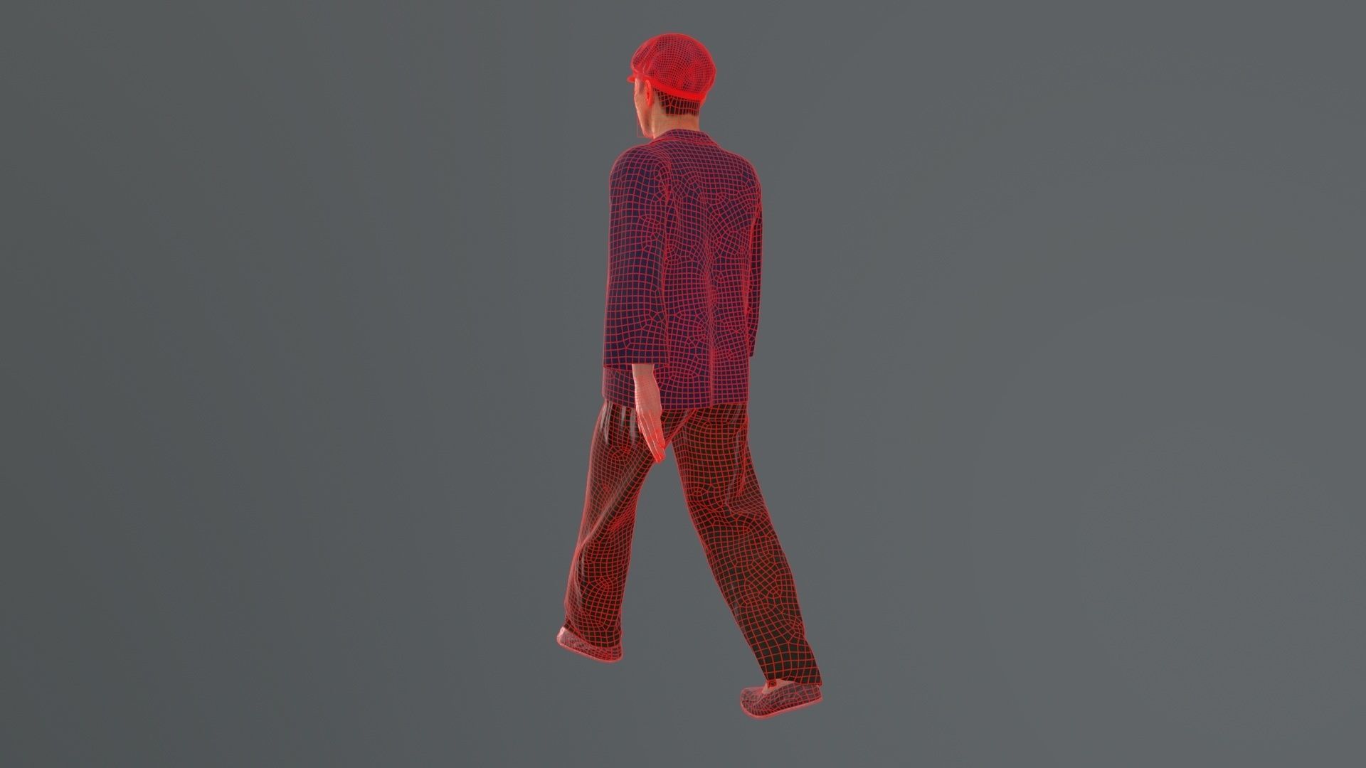 farmer avatar Low-poly 3D model_10