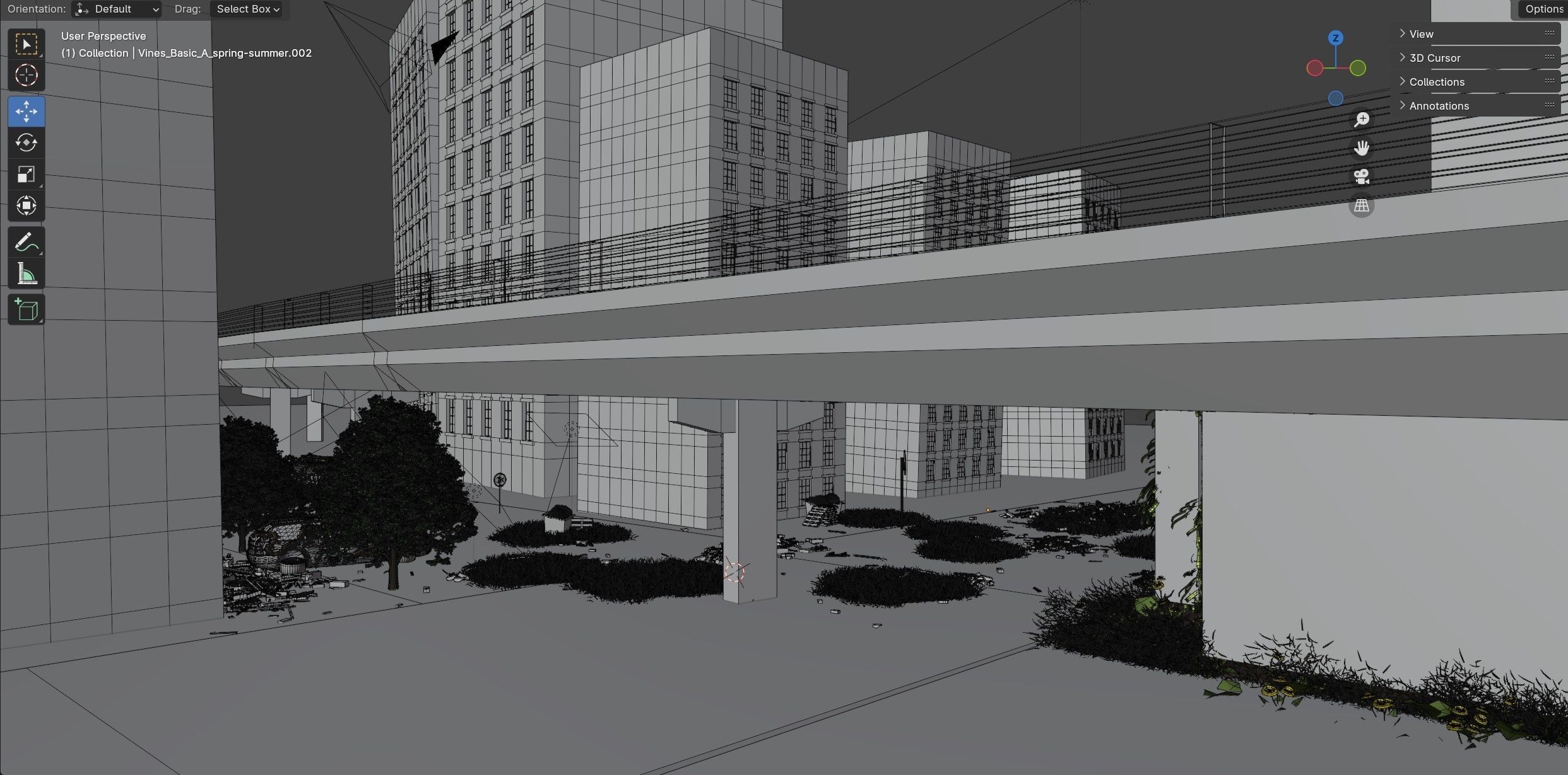 Abandoned city Low-poly 3D model_22