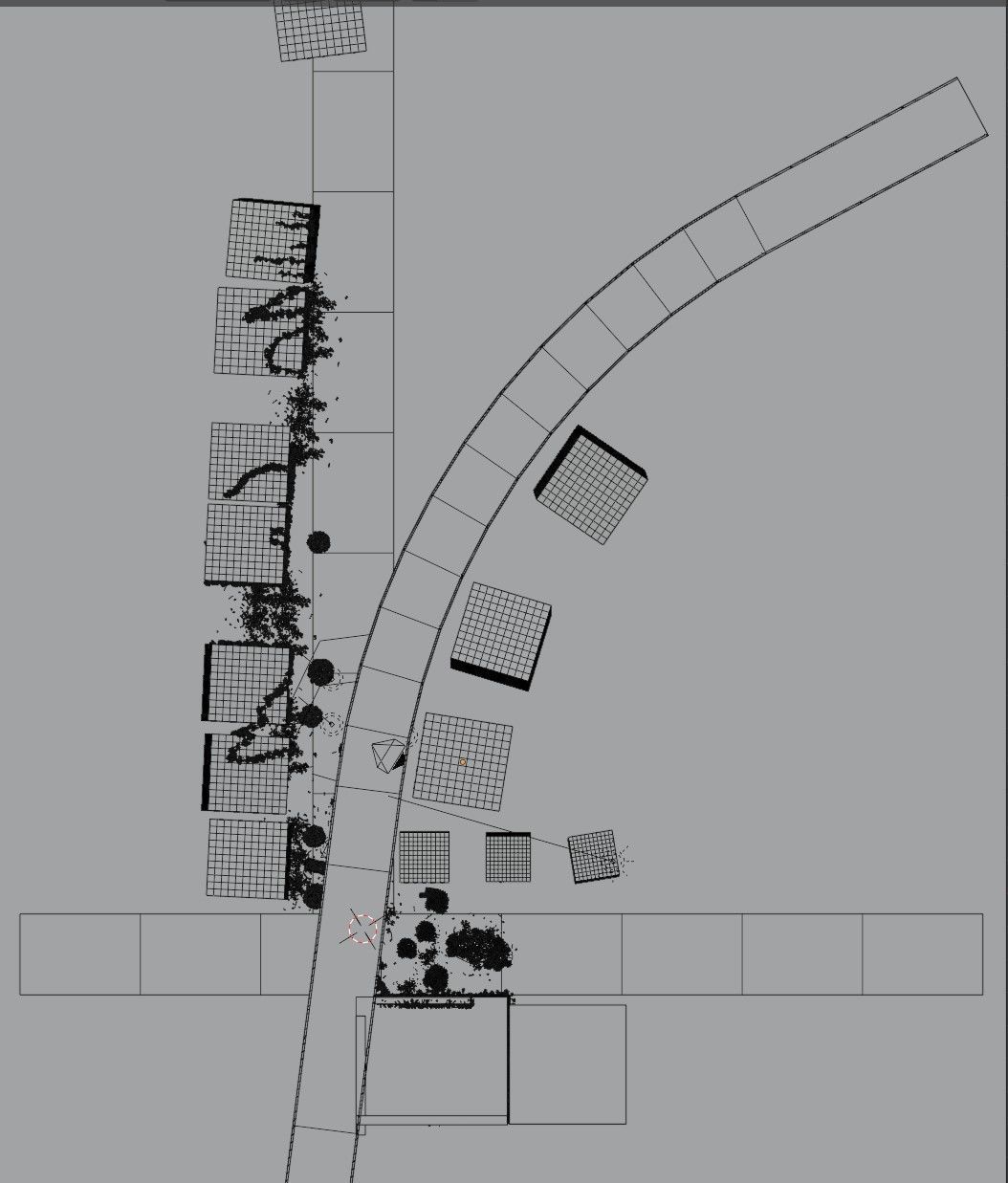 Abandoned city Low-poly 3D model_30