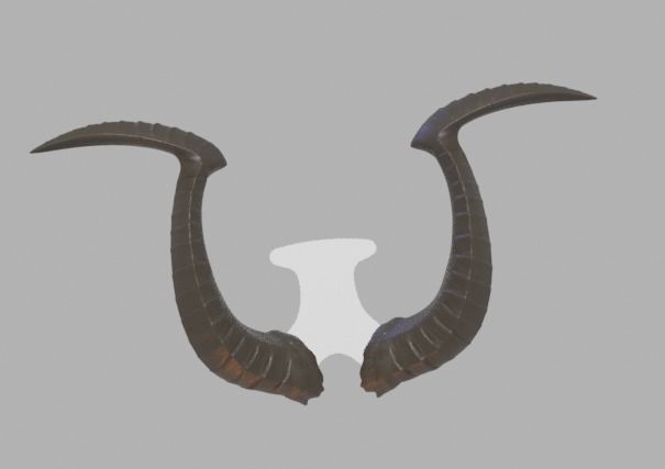 Tiefling horns BG3 3D print model_3