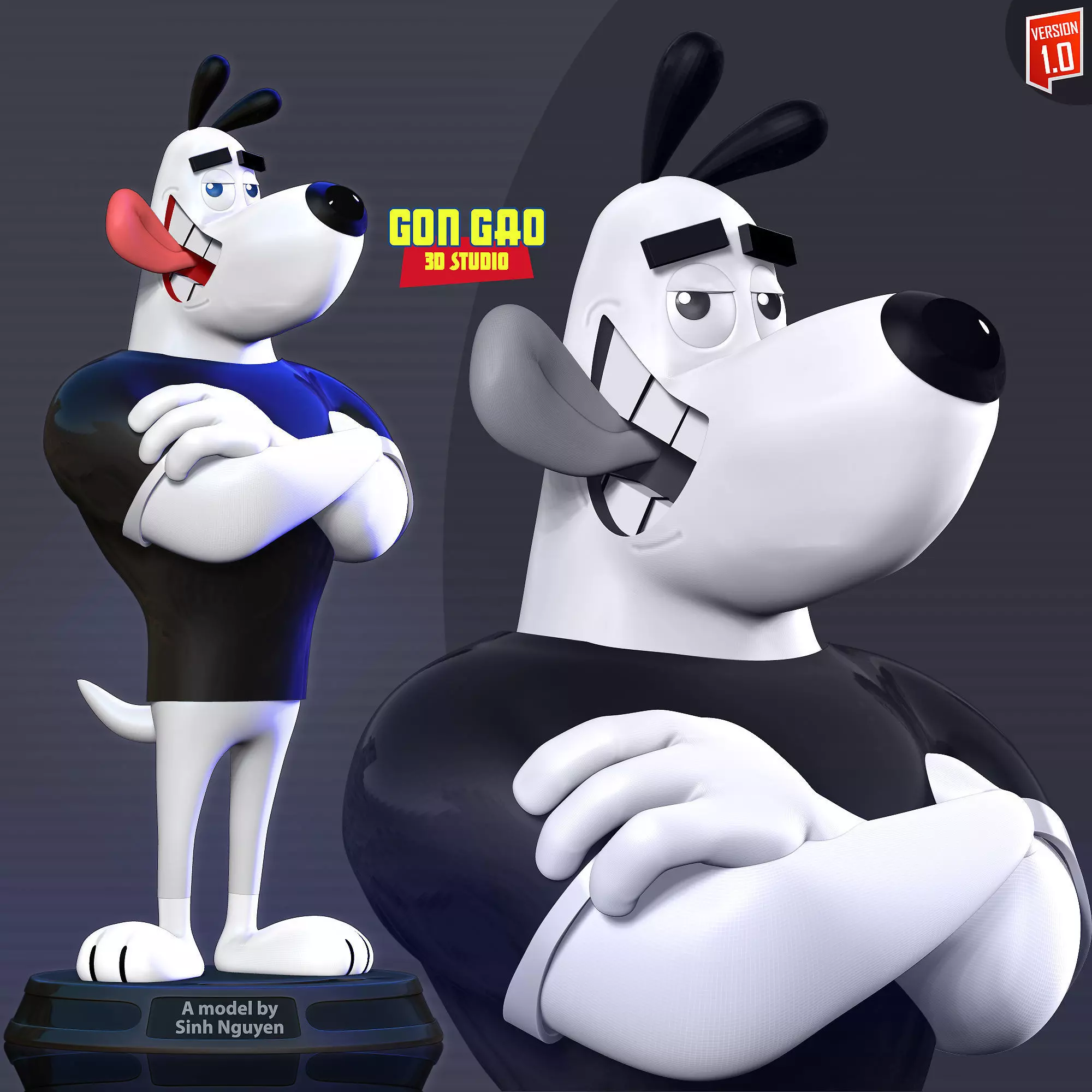 Dudley Puppy 3D print model_0