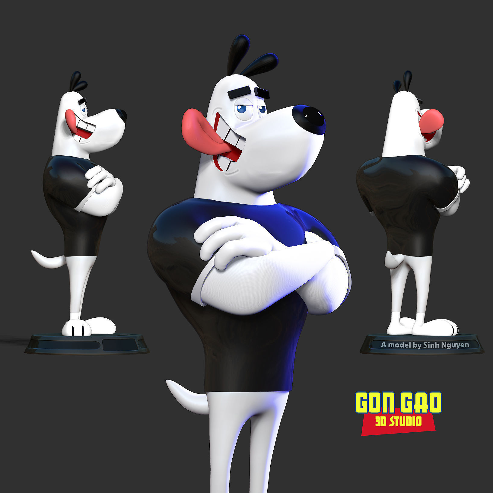 Dudley Puppy 3D print model_1