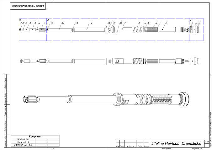 Lifeline Heirloom Drumsticks - APEX - STL and CAD - Commercial 3D print model