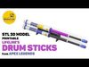 Lifeline Heirloom Drumsticks - APEX - STL and CAD - Commercial 3D print model_1