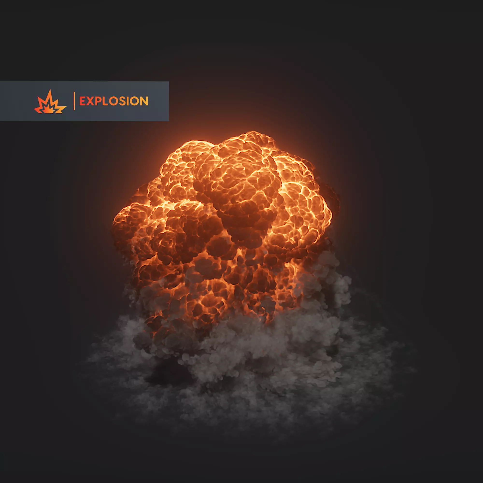 Big 3D Explosion Animation 3D model_0