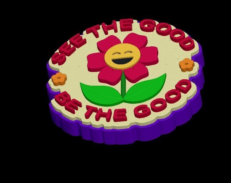 cute flower text signs 3D print model_53