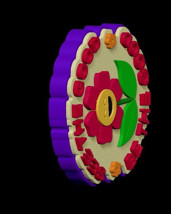 cute flower text signs 3D print model_64