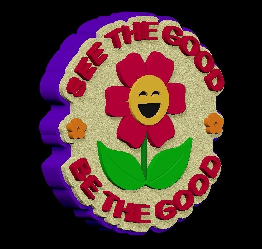 cute flower text signs 3D print model_52