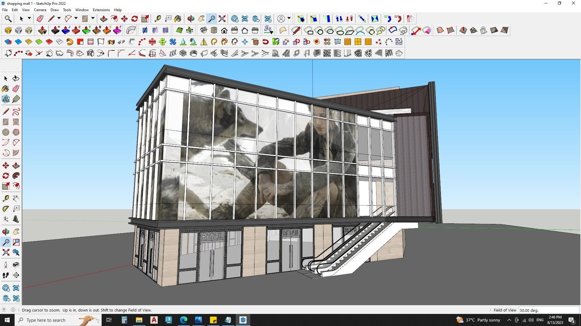 Modern Shopping Mall 3D Model 3D model_2