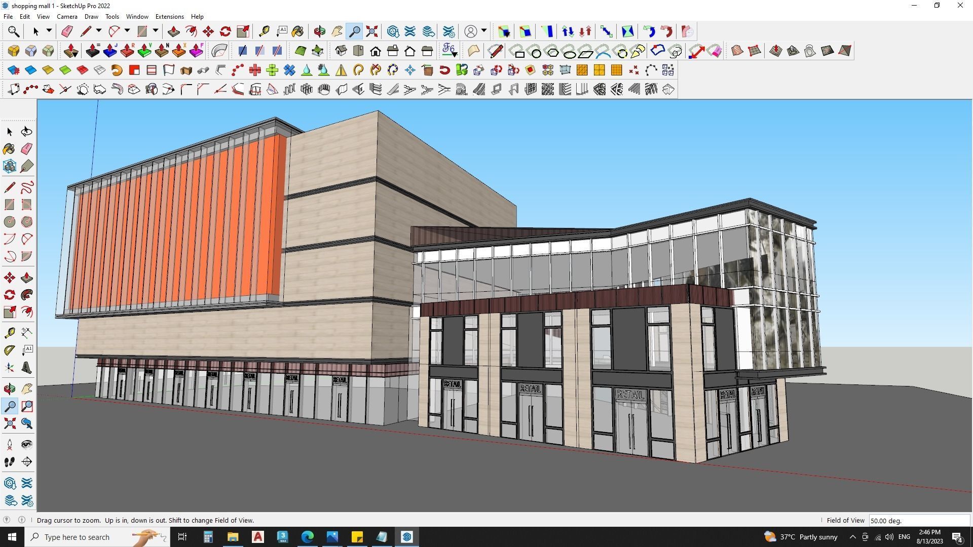 Modern Shopping Mall 3D Model 3D model_1