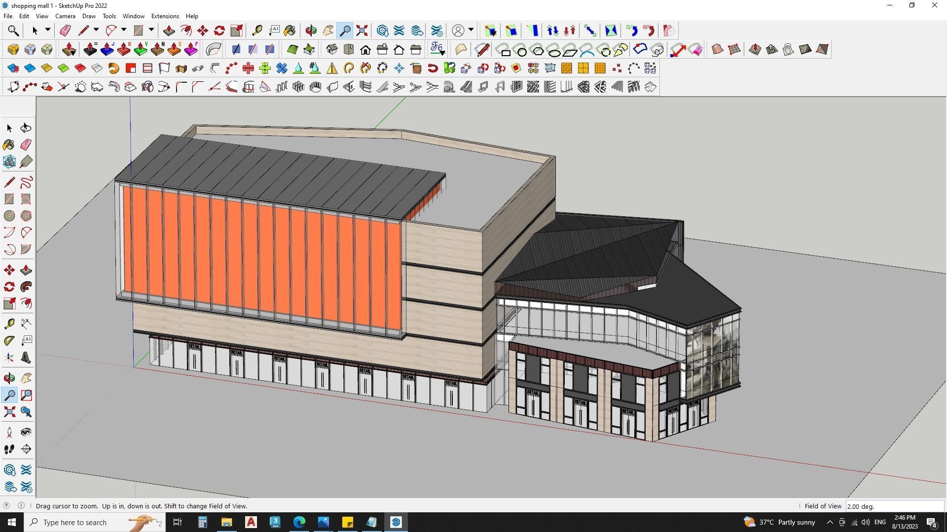 Modern Shopping Mall 3D Model 3D model_6
