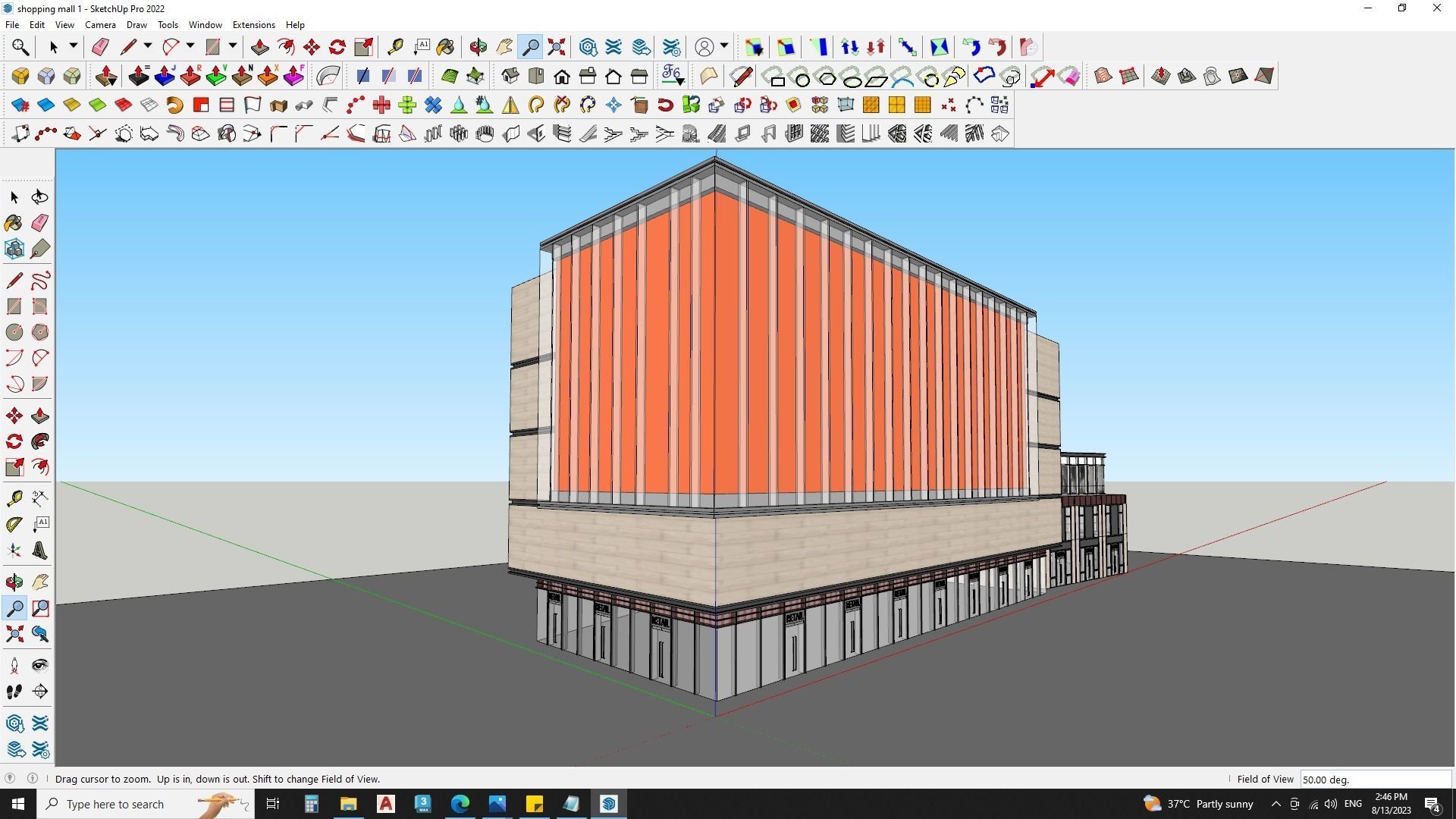 Modern Shopping Mall 3D Model 3D model_4